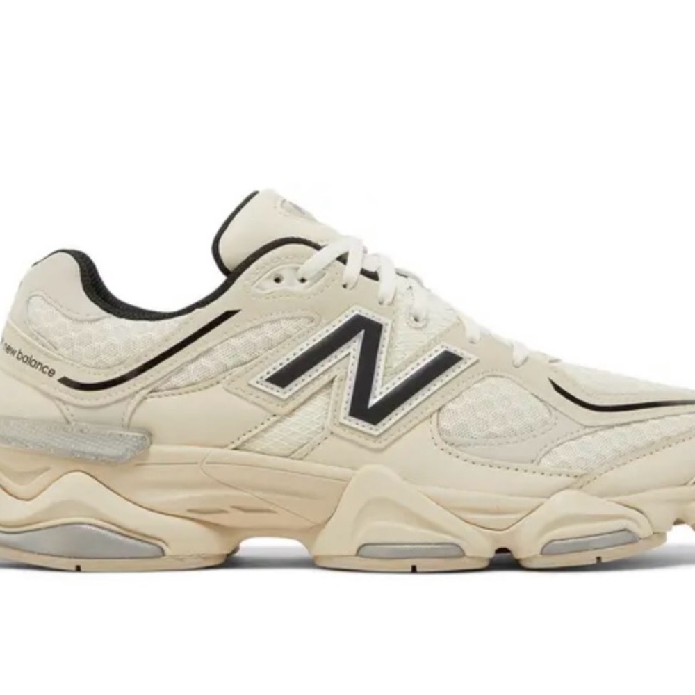 New Balance 9060 Cream and Black Sneakers
